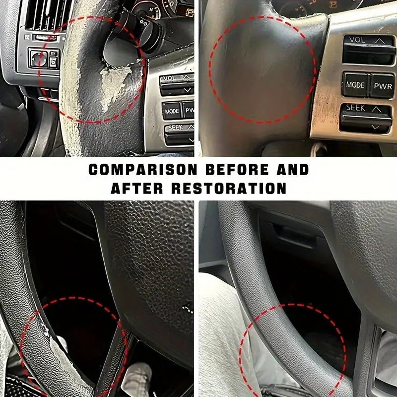 Car Plastic Restorer Back To Black Gloss Auto Interior Leather Panel Clean Renewal Wax Coating Agent Auto Polish Repair Coating