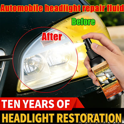 Car Headlight Coating Spray Liquid Car Light Cleaner And Restorer UV Resistant Long Lasting Head Light Coating Spray