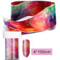 16Pc Holographic Nail Foil Set Starry Transfer 20*4cm Sticker Laser Flowers Leopard Mix Design Decal DIY Nail Art Decoration