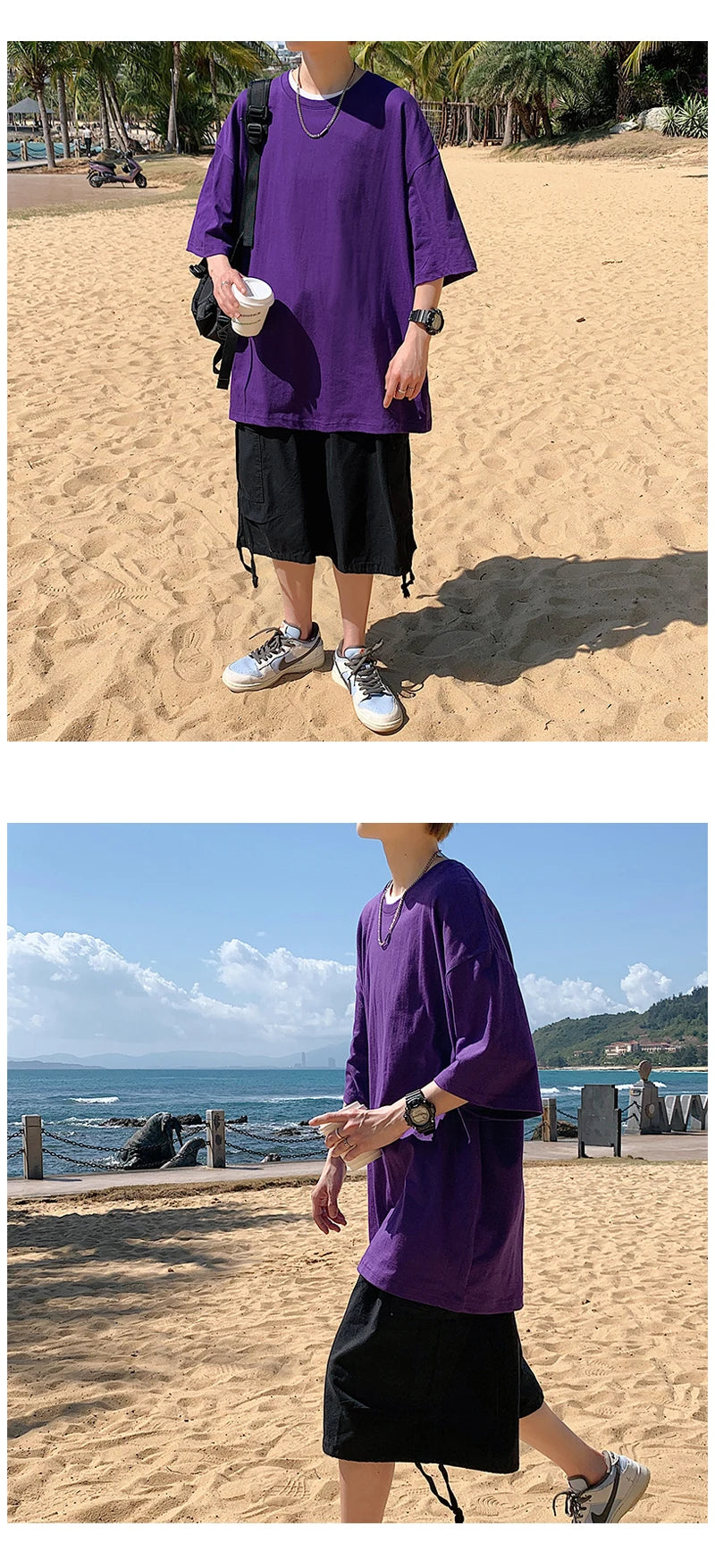 Oversized Summer Short Sleeve Men's T Shirt New Fashion Solid Loose O-Neck T Shirts Mens Cotton Hip Hop Streetwear Top Tees 5XL