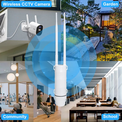 KuWFi AC1200 Outdoor CPE Router 1200Mbps 2.4G 5G Dual Band Wireless Wi-Fi Gigabit RJ45 Port Detachable Antennas 48V POE Repeater