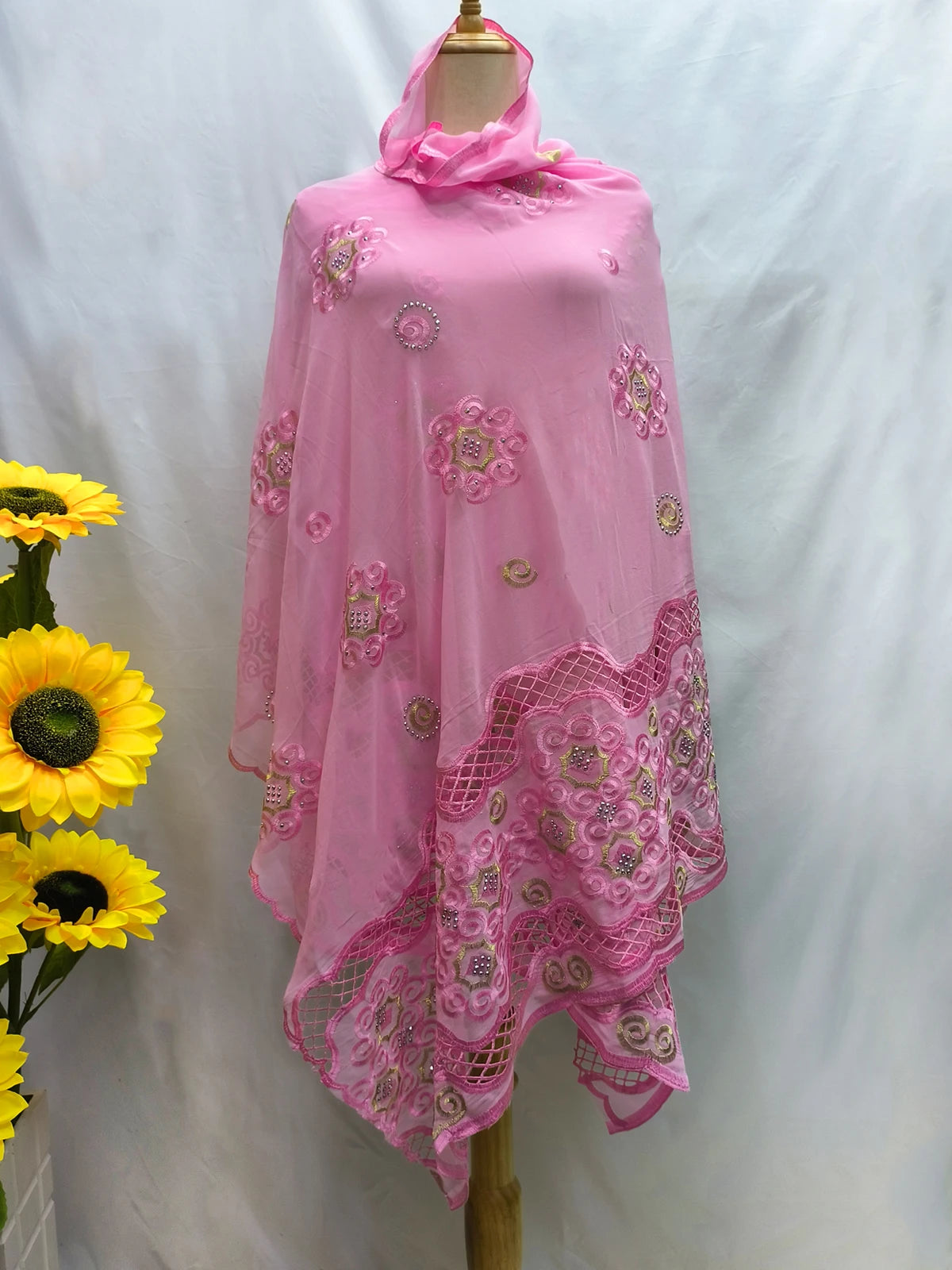 Muslim Fashion Styles Hijabs Scarf Turbans For Women Scarf Shawl Set Chiffon African Femme Head Wrap Scarves 205x105cm Wholesale
