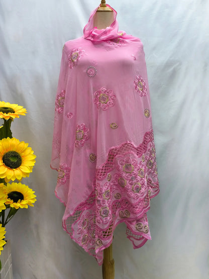 Muslim Fashion Styles Hijabs Scarf Turbans For Women Scarf Shawl Set Chiffon African Femme Head Wrap Scarves 205x105cm Wholesale
