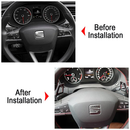 Car Steering Wheel DSG Shift Paddle Extension Stickers For Seat Alhambra Ateca Leon 5F FR Tarraco Ibiza 6P Cupra ST Accessories