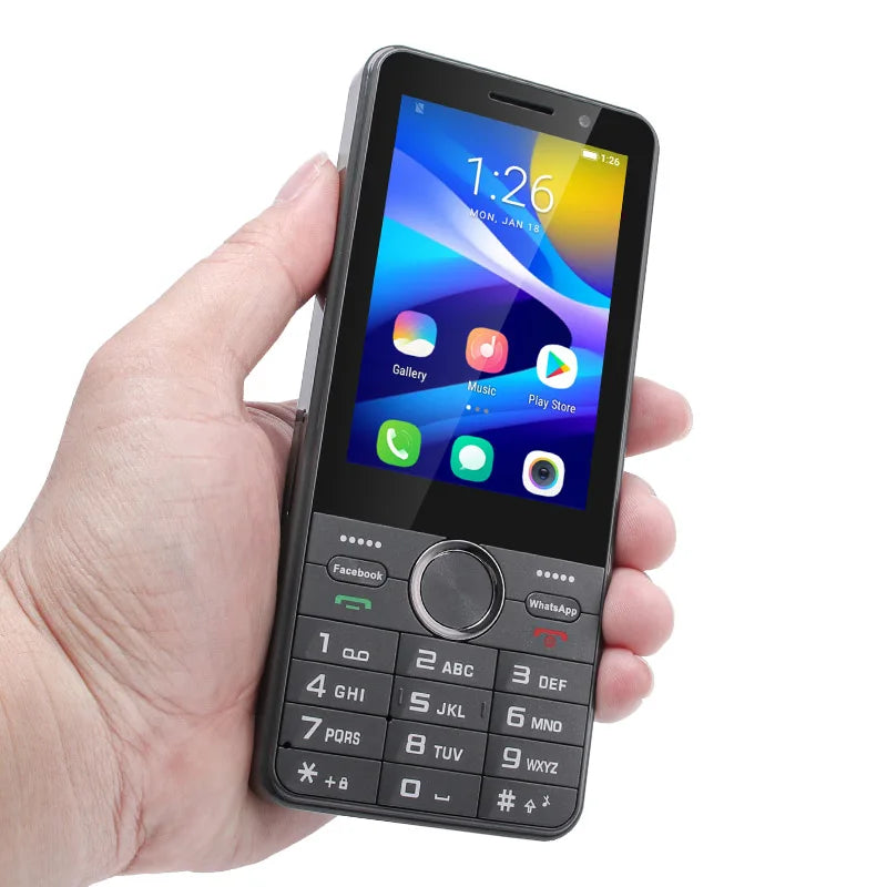 UNIWA HOPE XS24 4G Touch Screen Keypad Phone Android 8.1 Dual SIM 3.5 Inch 2GB+16GB 2500mAh Cellphone Whatsapp Phone Half-touch