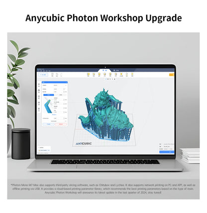 ANYCUBIC Photon Mono M7 Max 14.7L Ultra-Large Print Volume UV Resin 3D Printer Printing Size 298x168x300mm