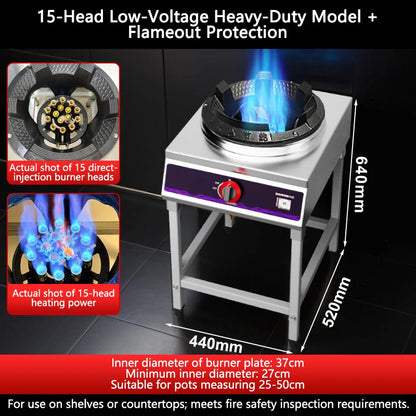 Fierce Fire Stove Commercial Liquefied Gas Stove,Single-Burner Energy-Saving Stir-Fry Stove Restaurant With Flameout Protection