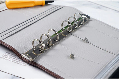 Metal Spiral Rings Binder Clip With 2 Pairs of Screw For Diary Notebook Planner A7 Binder Clip File Folder