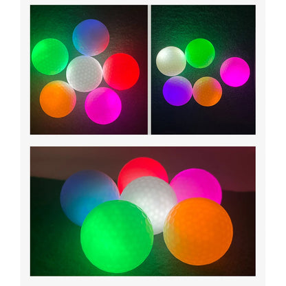 Durable Luminous Golf LED 3-layer Practice Ball Glitter Long Lasting Bright Golf Balls  Glow In The Dark For Night Practice 골프
