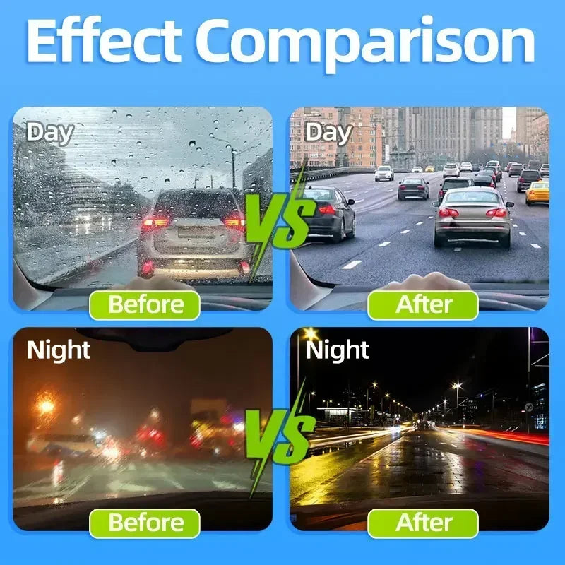 Crystal-Clear Windshields for European Cars: Glass Brush + Oil Film Remover (Front & Interior)