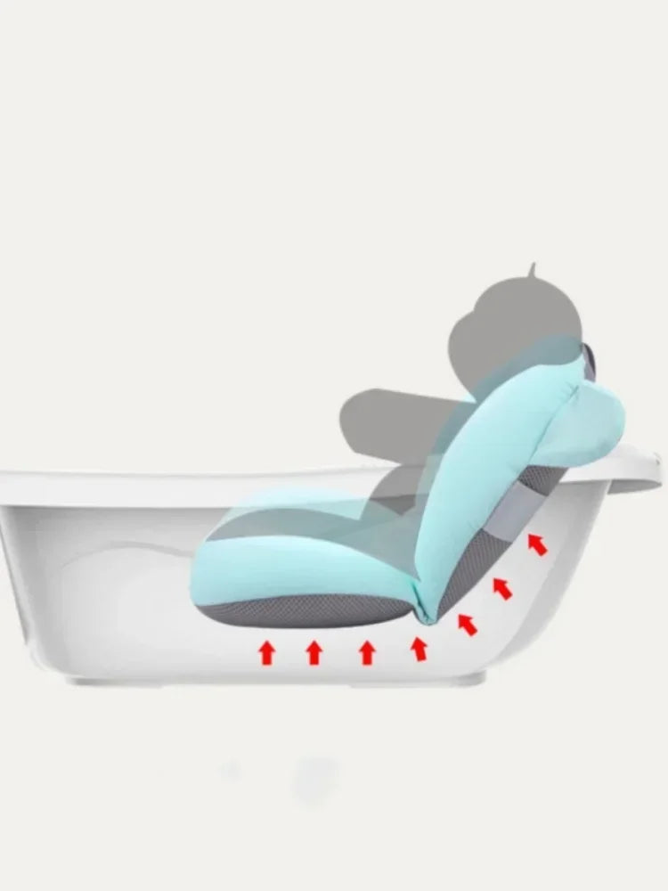 Adjustable Bathtub Support Mat Foldable Floating Baby Bath Seat Pad Shower Cushion Safety Water Pad for Newborn Baby Bathing Use