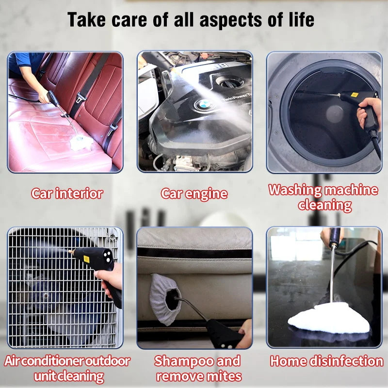 2500W High Pressure High Temperature Household Steam Cleaner For Air Conditioner Kitchen Car Furniture Handheld Steam Cleaner