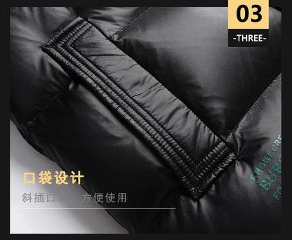 2023 New Gloss Down Jacket Men Plush Winter Warm Jackets Men Windproof light Down Jacket Men 90% Duck Down Coat Male