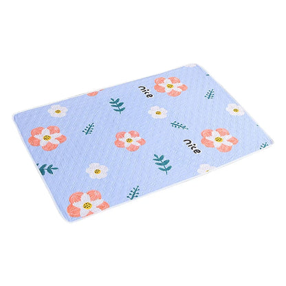 80x120cm cartoon heart, urine separator pad, waterproof, washable, replaceable, night and menstrual protection for baby care
