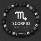 12 Constellation Zodiac Bracele Signs Beads Couples Bracelet Square Volcanic Stone Elastic Charm Bracelet for Women Men Gift