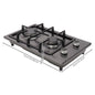 2-Burner Stainless Steel Gas Hob 3KW+1.75KW Portable Gas Stove Countertop/Flush Mounted 51*31*10cm