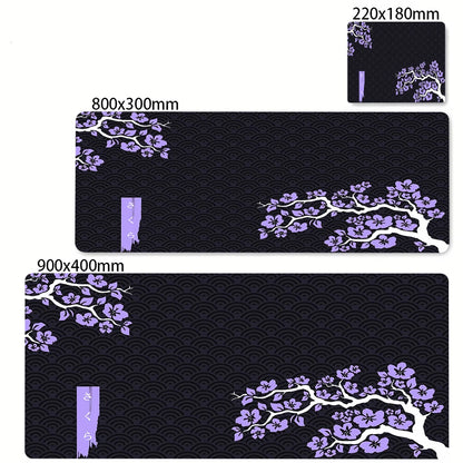 Japanese Cherry Blossom Mouse Pad Gaming XL Home New HD Mousepad XXL Keyboard Pads Office Non-Slip Carpet Purple Sakura Mice Mat