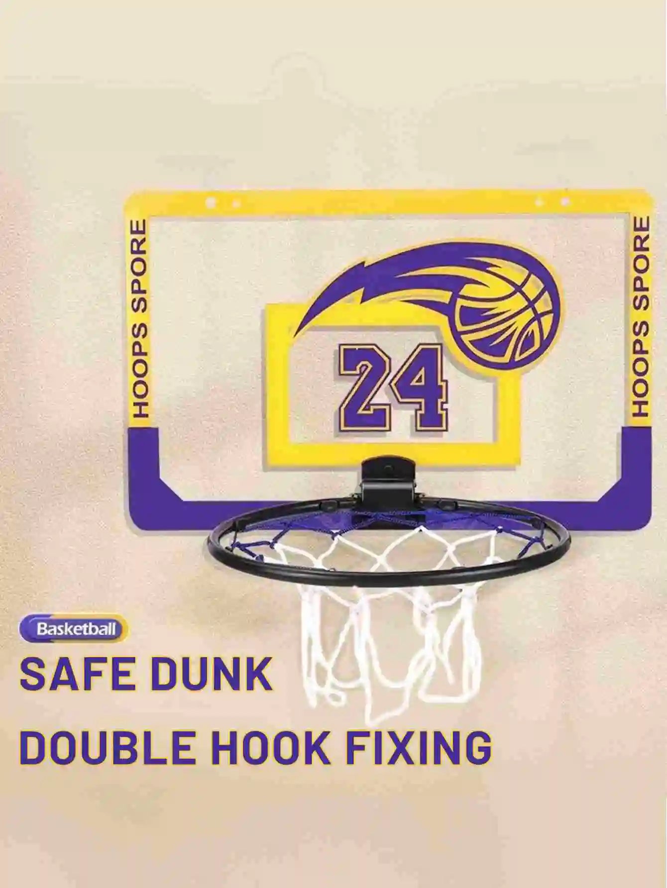 Indoor children's safety and fun games children's home sports basketball set wall bracket non perforated basketball frame