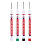 4Pcs/Set 20mm Deep Hole Long Nib Head Markers For Metal Perforating Pen Waterproof Bathroom Woodworking Decoration Multi-Purpose