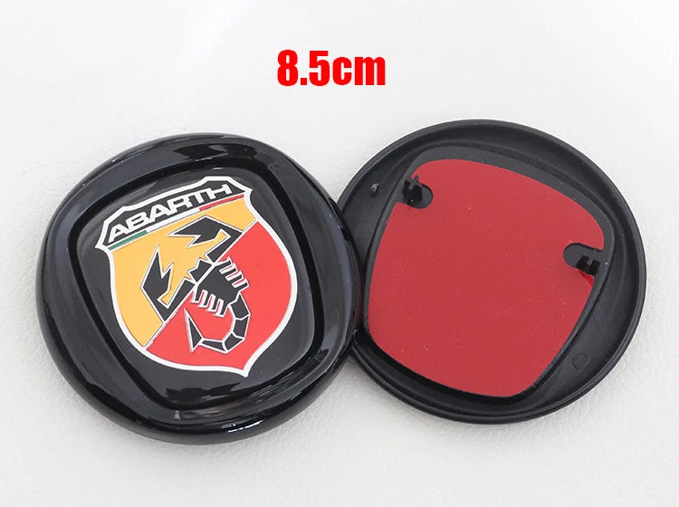 1pcs 3D 9.7cm 8.5cm 7.5cm ABS Car Front Logo Front Grill Rear Bumper Tail Door Trunk Emblem Sticker Styling Accessories For FIAT