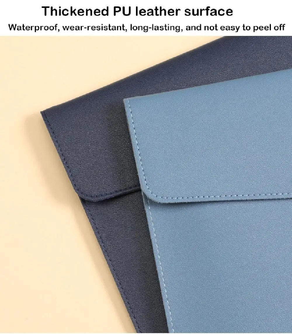 Stationery Dustproof Leather Leather Document Pouch Large Capacity A4 Leather File Folder File Bag for Men