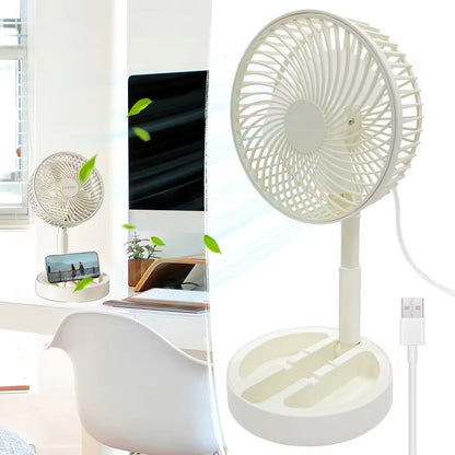 New USB Desk Fan with On/Off Switch Button Quiet Portable Cooling Fan for Office Bedroom Powerful Airflow Easy Control USB Power