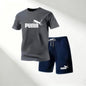 Hot Sale 2026 Men's T-Shirts Sets O-Neck Short Sleeve+Sports Shorts Quick Dry Casual Street Fashion Home Outdoor Running 2 Piece