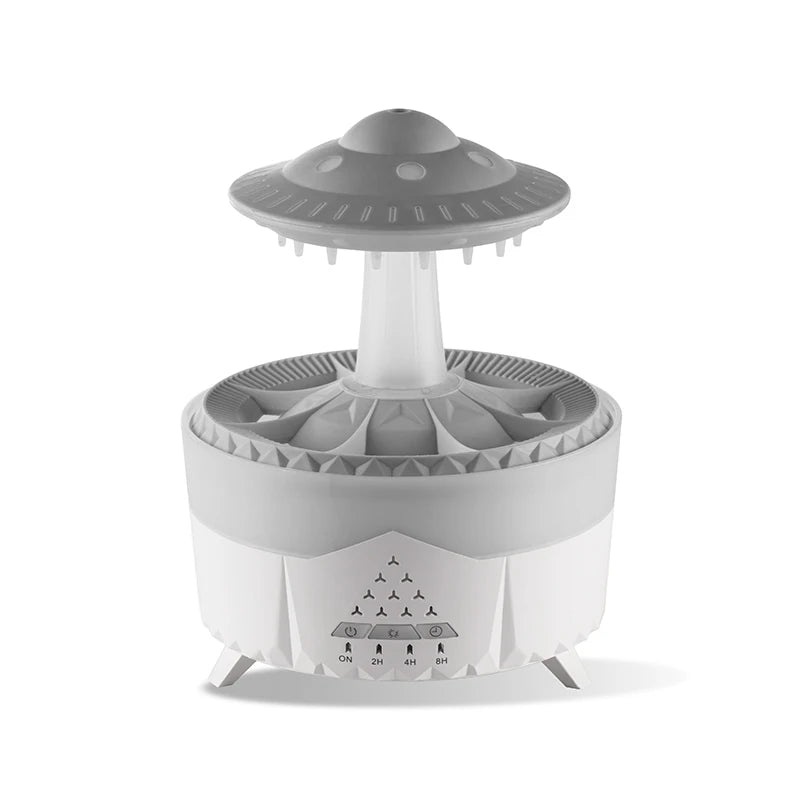 Creative UFO Aroma Diffuser Sprayer Air Humidifier with Water Mist Ring Works with Essential Oil Releases Fine Water Mists