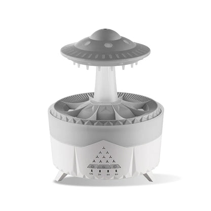 Creative UFO Aroma Diffuser Sprayer Air Humidifier with Water Mist Ring Works with Essential Oil Releases Fine Water Mists