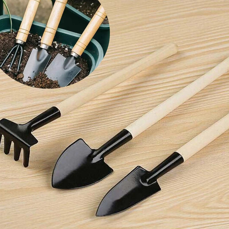 3Pcs Mini Garden Tools Set for Indoor Plants Cactus Vegetables Digging Weeding Flower Pot Small Plants Gardening Kit