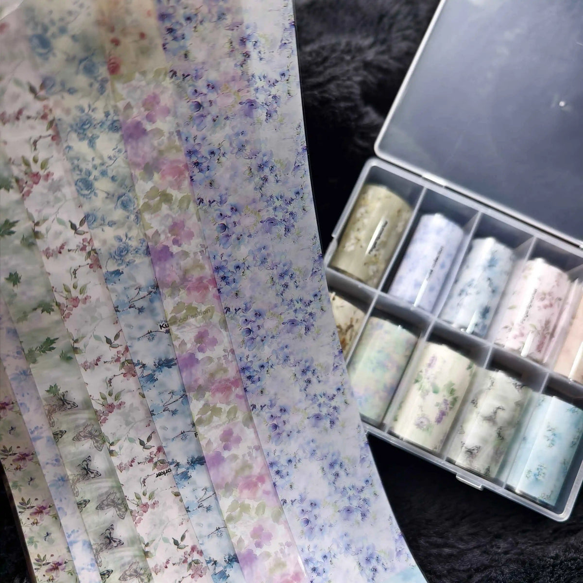10Rolls Halloween  Flower Plaid Angel Marble  Bow Nail Foils Transfer Paper  Nail Art Stickers   Decal  Nails Decoration
