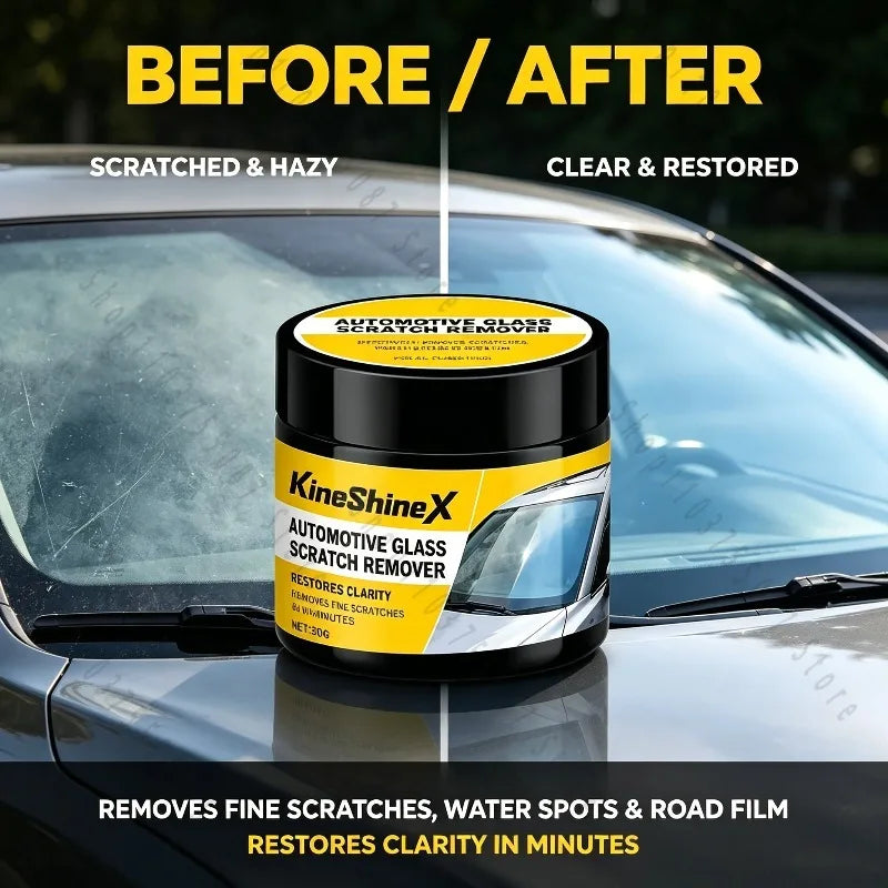 Polish / Restore / Brighten – Car Glass Scratch Repair Compound, Windshield Renovation Paste, Mirror Finish Brightener