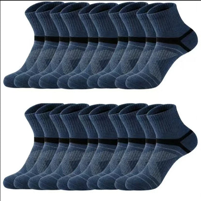 3/5/10/20 Pairs Lot Men's Socks Black Sports Socks Casual Run Autumn Winter High Quality Breathable Male Socks