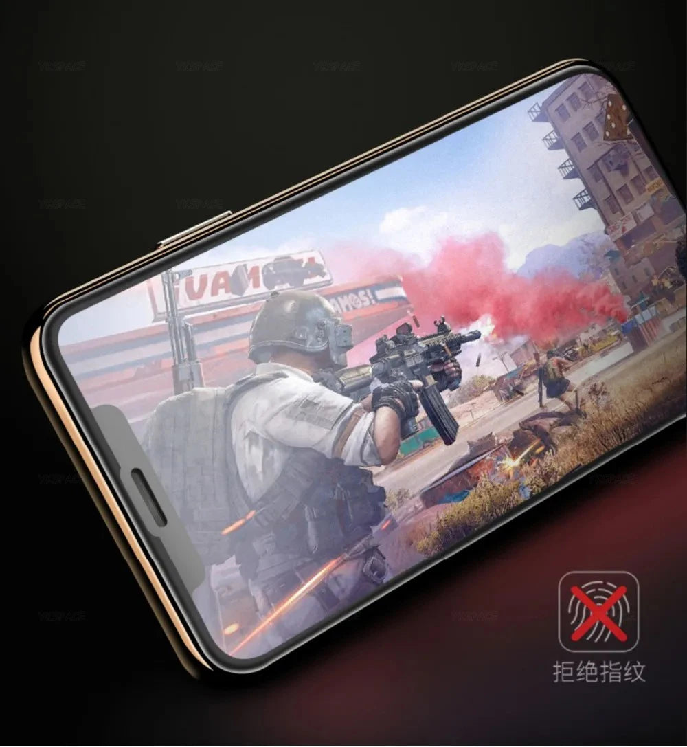 1-3Pcs Anti Fingerprint Frosted Matte Screen Protector for iPhone X XS 11 12 13 Mini 14 15 16 17 Air Pro Max Plus Tempered Glass