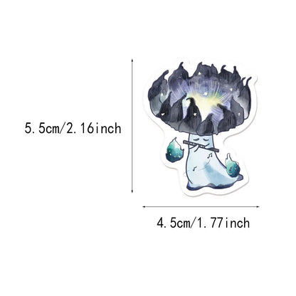 50PCS Halloween Ghost Mushroom Graffiti Stickers, Luggage, Notebook, Speaker, Water Cup, Waterproof Stickers