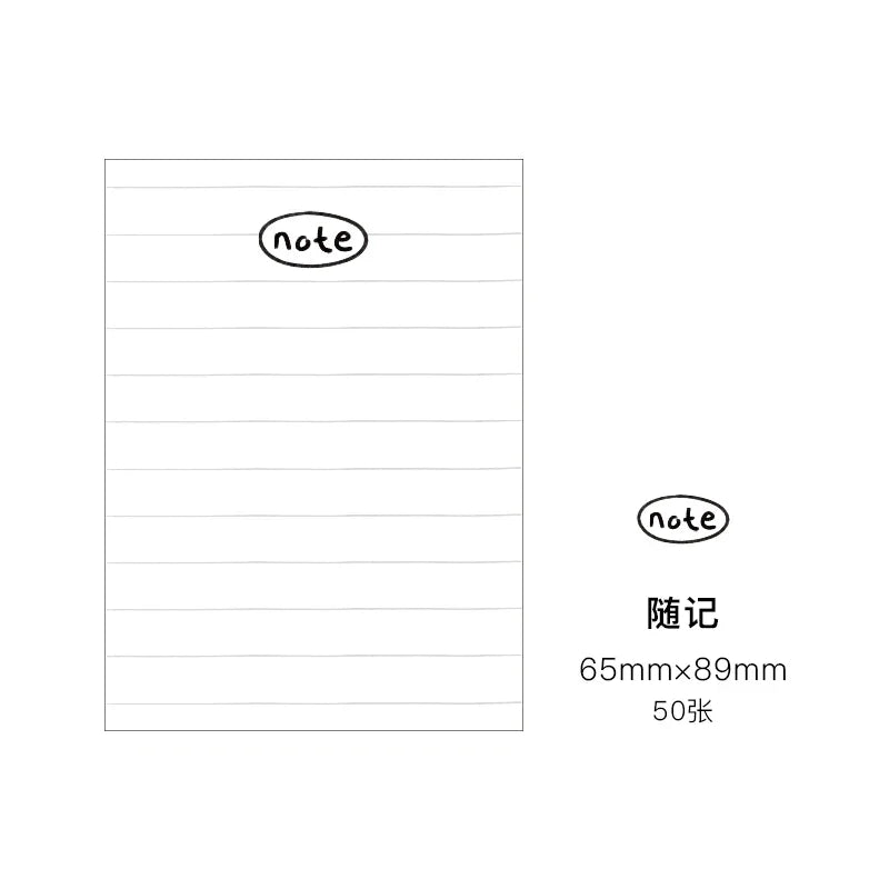 50Sheets Mini Note Book Convenient Memo Pad List Time Sticky Note Schedule Planner Office School Supplies Stationery