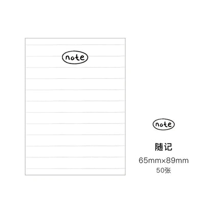 50Sheets Mini Note Book Convenient Memo Pad List Time Sticky Note Schedule Planner Office School Supplies Stationery
