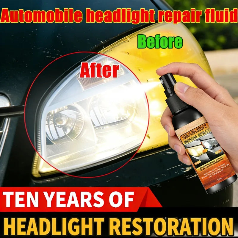 Car Headlight Coating Spray Liquid Car Light Cleaner And Restorer UV Resistant Long Lasting Head Light Coating Spray