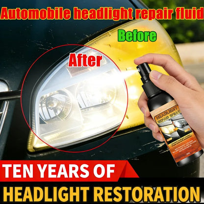 Car Headlight Coating Spray Liquid Car Light Cleaner And Restorer UV Resistant Long Lasting Head Light Coating Spray