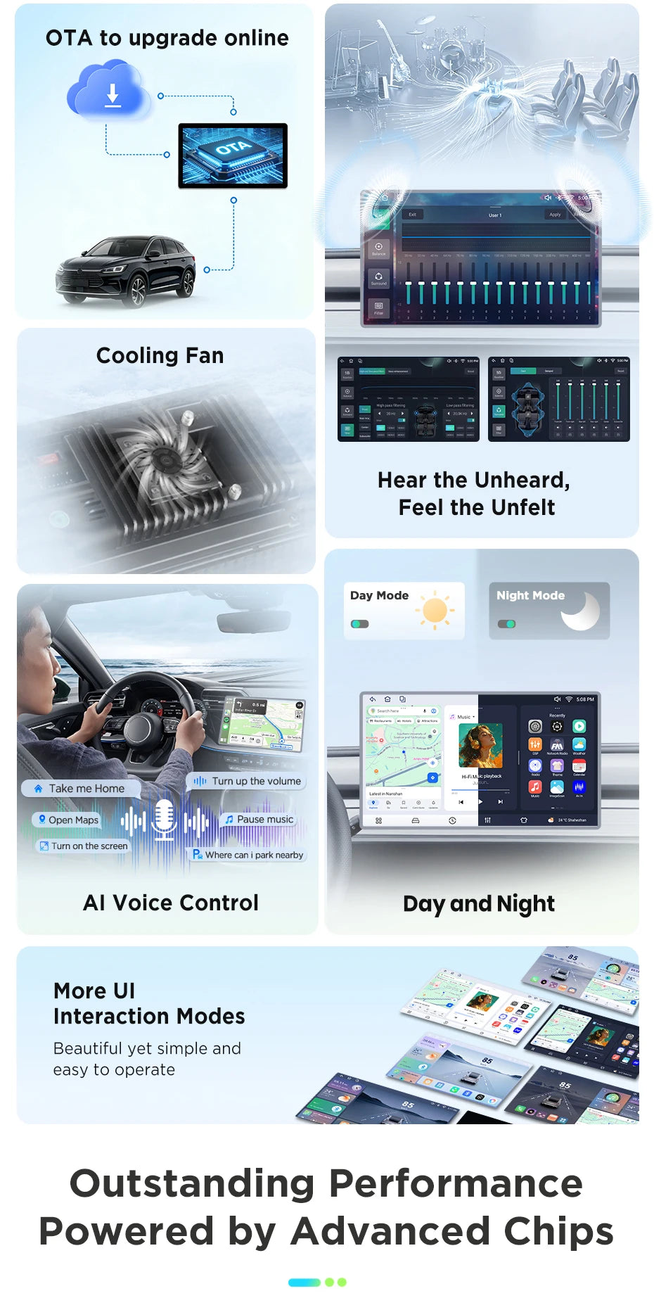 Junsun Wireless CarPlay Android Auto Car Radio for Renault Clio 4 2012- 2017 2 DIN Multimedia Stereo with Built-in Cooling Fan GPS Navigation SWC Bluetooth FM RDS DSP IPS Screen Car Intelligent Systems 4G WiFi 8 Core