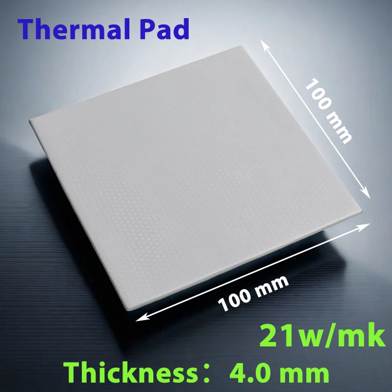 21W/MK Thermal Pad Kit 0.5mm 1.0mm 1.5mm High Performance Thermal Pads for SSD GPU CPU Nvme M.2 PS5 PC Laptop Heatsink Cooling