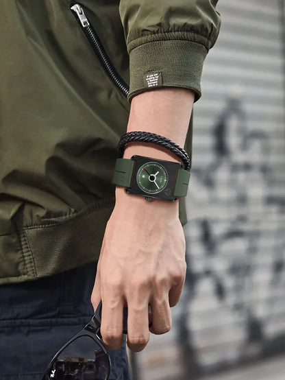 TOMI Men's Fashion Watches Quartz Watches Square Small Dial Wrist Watches Magnetic Buckle Watches Simple Leisure Watches