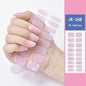 16/18/20Tips Semi-Cured Gel Nail Strips Adhesive Full Cover Stickers for Nails UV Lamp Need Press On Nails Fashion Manicure