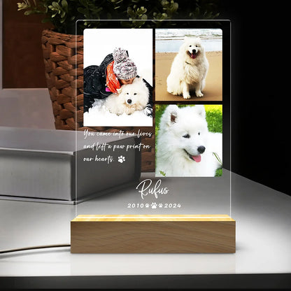 Personalized Photo Night Light Pet Memorial Gift Custom Pet Decor Warm Home Room Ornament Personalized Memorial Gift For Lovers