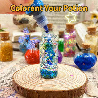 DIY Fairy Magical Potions Kit for Kids Potion Making Set Fairy Potion Bottles Craft Toy Science Set Magic Kits（24pcs)）