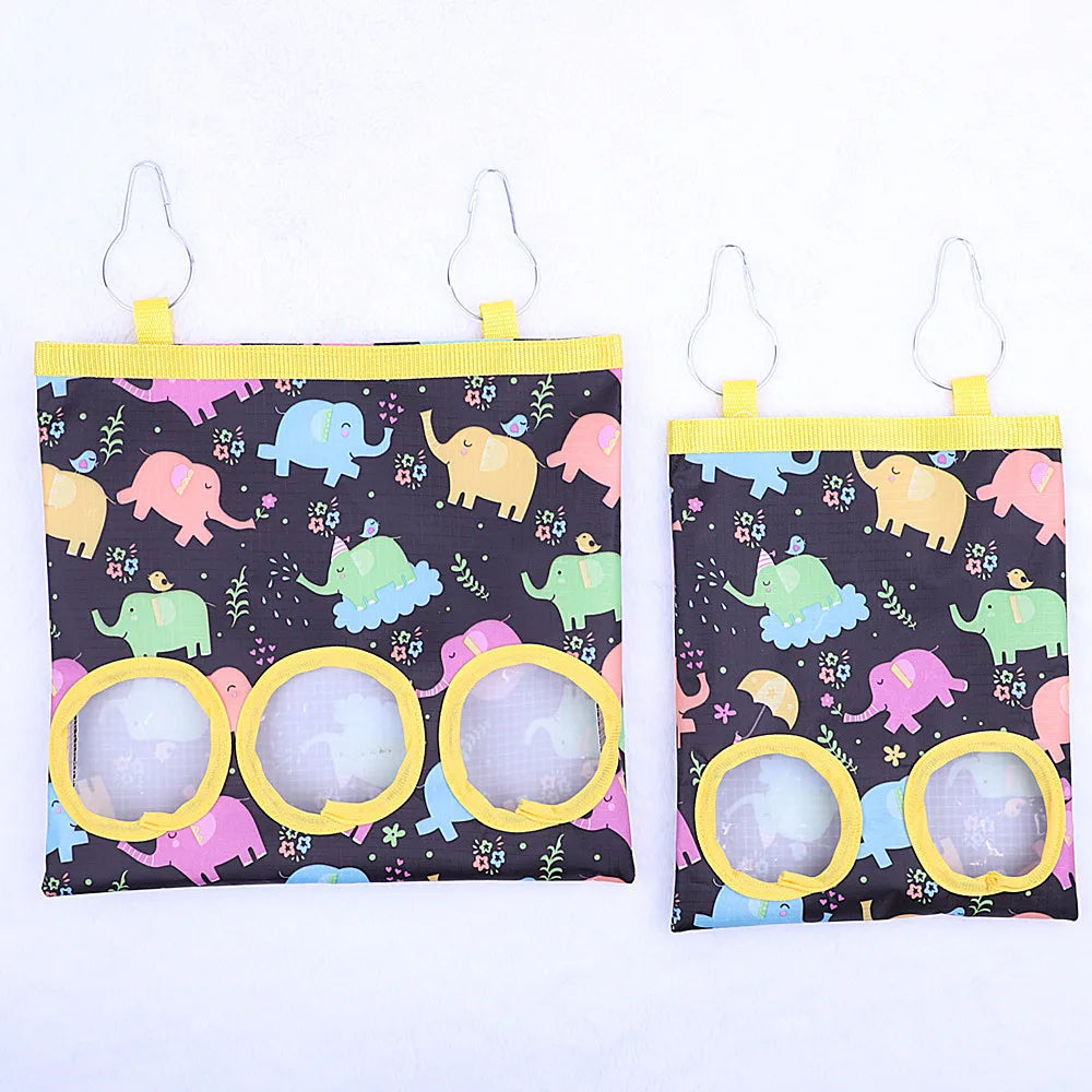 Rabbit Hay Bag 2/3 Holes Hanging Dry Grass Feeder for Guinea Pig Bunny Chinchillas Rats Small Animal Food Storage Bag