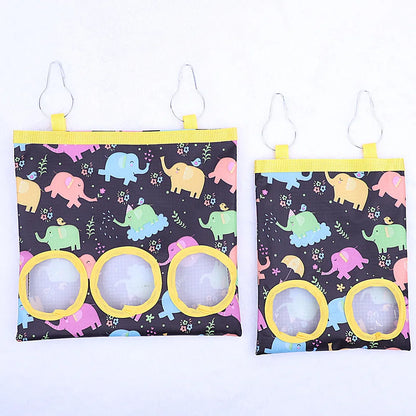 Rabbit Hay Bag 2/3 Holes Hanging Dry Grass Feeder for Guinea Pig Bunny Chinchillas Rats Small Animal Food Storage Bag