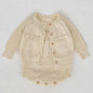 2025 New Autumn Toddler Baby Girl Clothes Set 0-3Yrs Infant Baby Girls Clothing Suit Long Sleeved Cardigan Sweater+PP Shorts