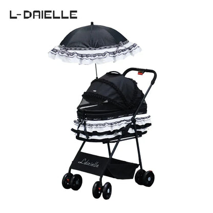 LDAIELLE High-end  Pet cart Small and light foldable Yorkshire outdoor travel