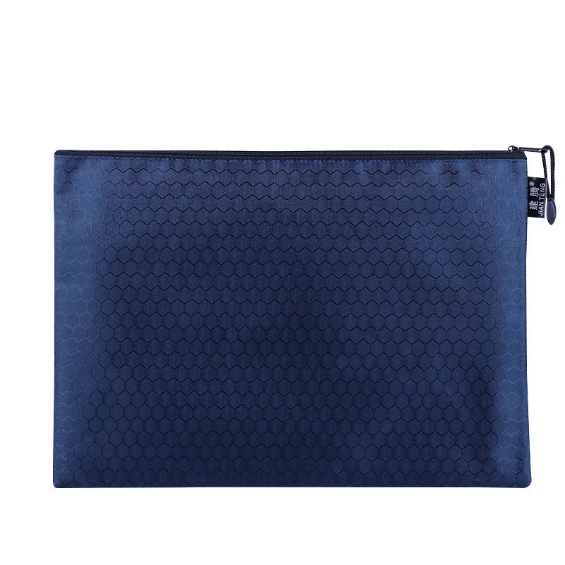 A4 Waterproof Canvas File Folders Football Pattern Thick File Bag Student Teacher Document Bag Business School Supplies